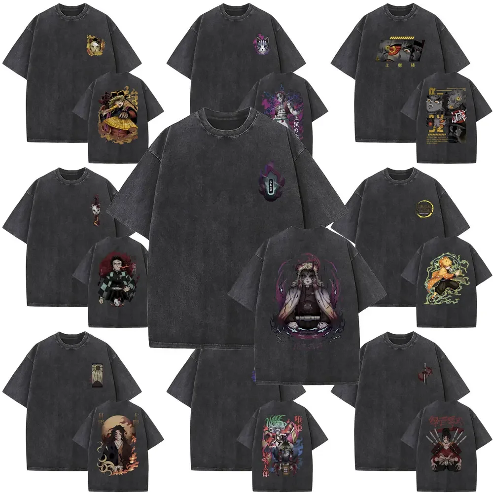 Washed Vintage Anime Demon Slayer Kamado Tanjirou and Rengoku Kyoujurou Graphic Print Tshirt Men Manga Fashion Oversized T-shirt
Washed Vintage Anime Demon Slayer Kamado Tanjirou and Rengoku Kyoujurou Graphic Print Tshirt Men Manga Fashion Oversized T-shirt