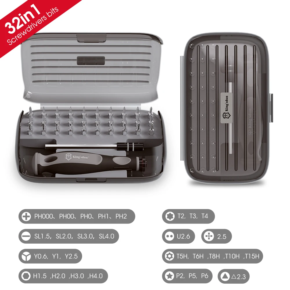 KING'SDUN Набор прецизионных отверток 32 в 1 для ремонта Xiaomi
KING'SDUN Набор прецизионных отверток 32 в 1 для ремонта Xiaomi