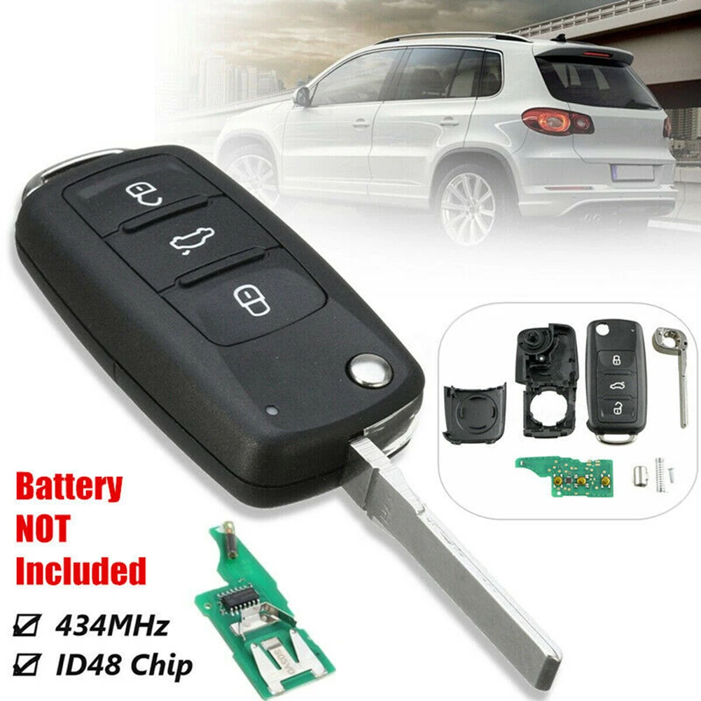 Car Key 1pc 3 Buttons 434MHz 43mm 5K0837202AD ABS Black CR2032 Battery Metal Remote Key High Quality New Style
Car Key 1pc 3 Buttons 434MHz 43mm 5K0837202AD ABS Black CR2032 Battery Metal Remote Key High Quality New Style