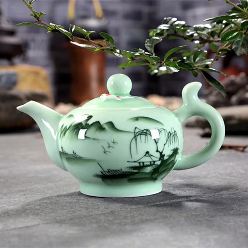 Puer Samovar Coffeeware Pot Yixing Teapots Teaware Ceramic Celadon Clay Longquan Tea 220ml Cup Teapot Tea Pots Set Gaiwan Kettle
Puer Samovar Coffeeware Pot Yixing Teapots Teaware Ceramic Celadon Clay Longquan Tea 220ml Cup Teapot Tea Pots Set Gaiwan Kettle