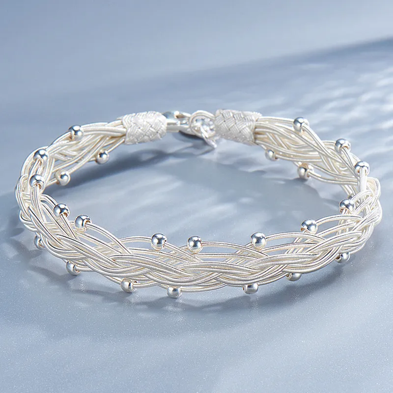 Sterling Silver Bracelet Popular Jewelry Women S925 Handmade Custom Christmas Gifts Free Shipping Personality Fashion
Sterling Silver Bracelet Popular Jewelry Women S925 Handmade Custom Christmas Gifts Free Shipping Personality Fashion