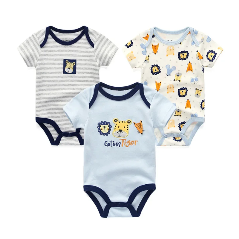 0-1 Year old Baby Rompers 3-pack Infantil Jumpsuit Boy Clothes Summer High Quality Newborn Ropa bebe Clothing Kids Costume
0-1 Year old Baby Rompers 3-pack Infantil Jumpsuit Boy Clothes Summer High Quality Newborn Ropa bebe Clothing Kids Costume