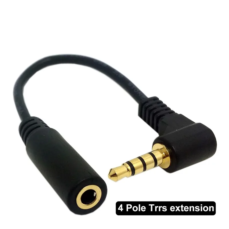 20cm 3.5mm 4 Pole 90 Degree Jack TRRS Extension Adapter cable Right Angle 3.5 mm 4pin male to female extender Stereo Aux Audio
20cm 3.5mm 4 Pole 90 Degree Jack TRRS Extension Adapter cable Right Angle 3.5 mm 4pin male to female extender Stereo Aux Audio
