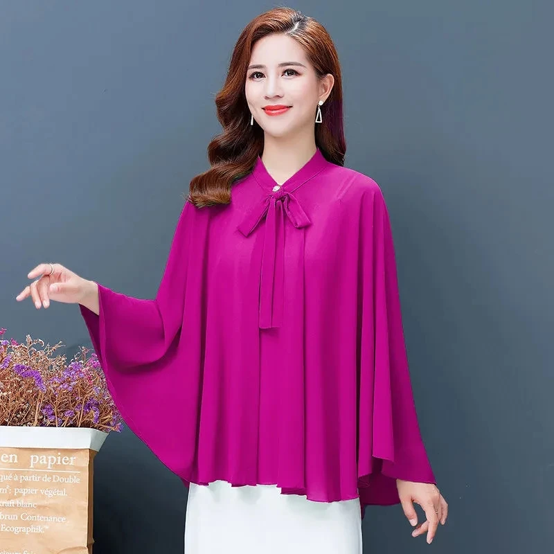 2023 Summer New Cape Chiffon Shaw Coat Thin Cloak Cardigan Women Chiffon Sun Protection Clothing Mother Sunscreen Chic Shirts
2023 Summer New Cape Chiffon Shaw Coat Thin Cloak Cardigan Women Chiffon Sun Protection Clothing Mother Sunscreen Chic Shirts