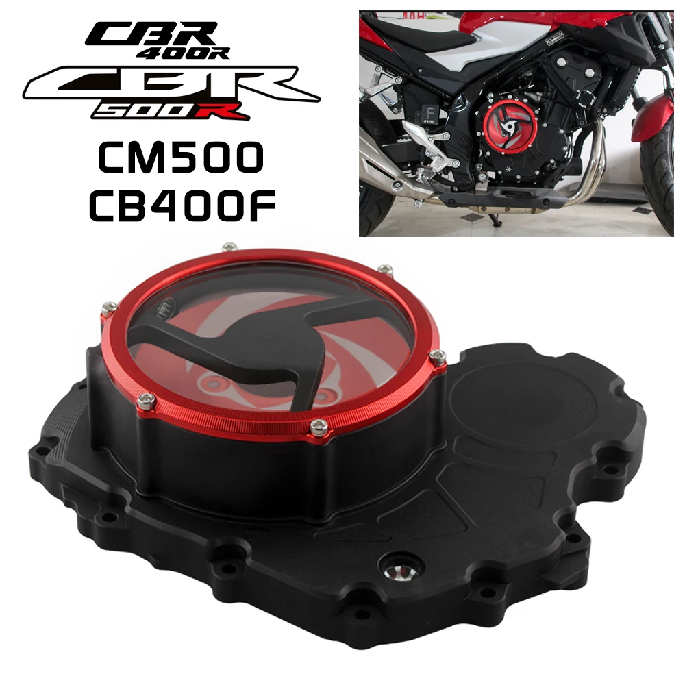 Магнитная крышка двигателя мотоцикла для Honda CB400F CBR400R, прозрачная крышка сцепления CBR500R CM500, Модифицированная боковая крышка двигателя
Магнитная крышка двигателя мотоцикла для Honda CB400F CBR400R, прозрачная крышка сцепления CBR500R CM500, Модифицированная боковая крышка двигателя