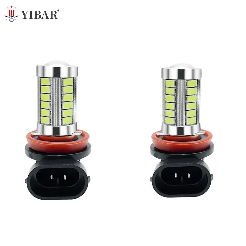 

2Pcs H11 H8 9006 9005 Highlight Auto Fog Lamp White 5630 LED Car Anti Fog Light Bulb Automobile DRL for Car Accessories