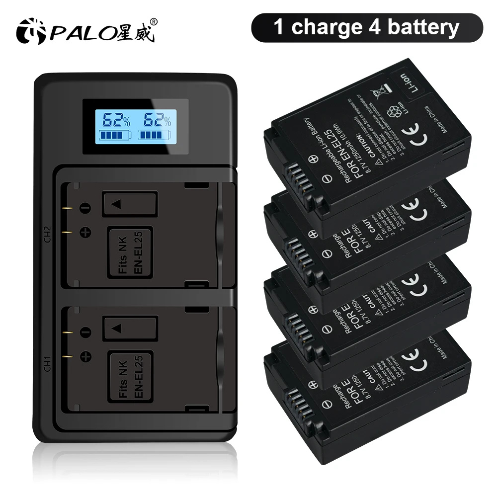 EN EL25 EN-EL25 ENEL 25 Battery 1250mAh ENEL25 Reachargeable Li ion Battery With LCD USB Charger For Nikon Z50 ZFC MH-32 Camera
EN EL25 EN-EL25 ENEL 25 Battery 1250mAh ENEL25 Reachargeable Li ion Battery With LCD USB Charger For Nikon Z50 ZFC MH-32 Camera