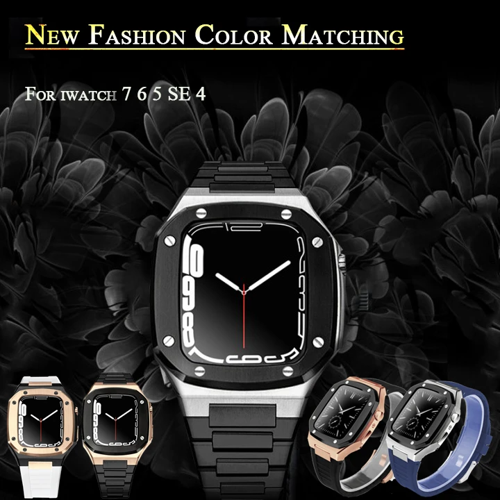 Modification Kit Metal Diamond For Apple Watch Band 7 6 5 4 44mm 45mm LuxuryStrap band frame Strap Replacement for iWatch 7 6 5
Modification Kit Metal Diamond For Apple Watch Band 7 6 5 4 44mm 45mm LuxuryStrap band frame Strap Replacement for iWatch 7 6 5