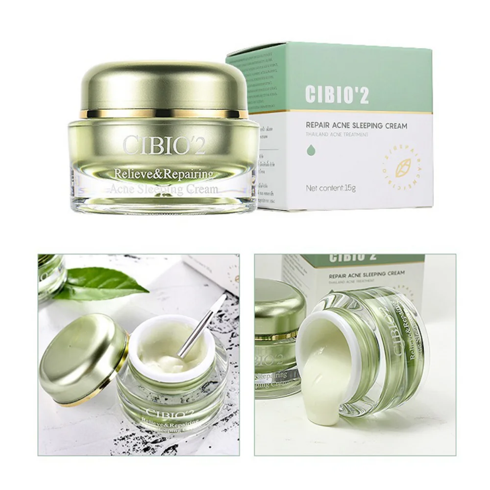 CIBIO'2 Sleeping Acne Cream 15g Acne Removal Fade Acne Marks Remove Closure Oil-control Shrinking Pores Smoothing Skin Care
CIBIO'2 Sleeping Acne Cream 15g Acne Removal Fade Acne Marks Remove Closure Oil-control Shrinking Pores Smoothing Skin Care