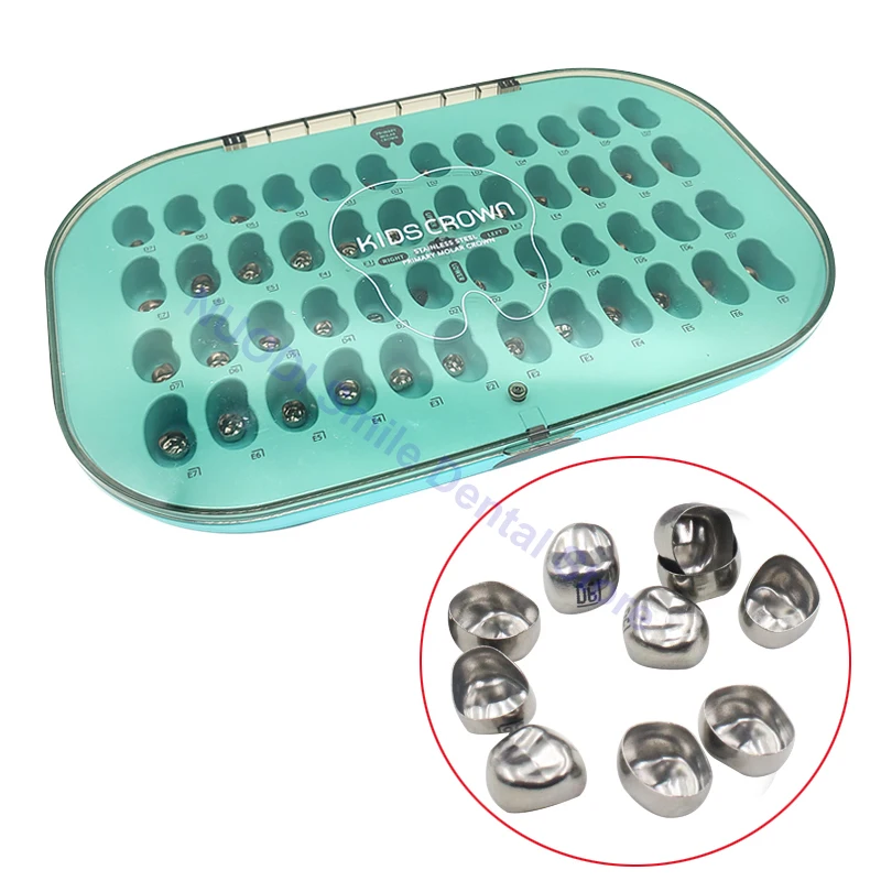 Dental Primary Stainless Steel Kids Teeth Crown Kit Korea Orthodontic Deciduous Crowns 1st 2nd Molar Dentistry Clinic Materials
Dental Primary Stainless Steel Kids Teeth Crown Kit Korea Orthodontic Deciduous Crowns 1st 2nd Molar Dentistry Clinic Materials