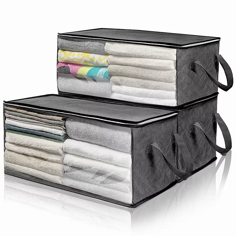 Quilt Clothes Storage Boxs Home Non-woven Large Capacity Foldable Closet Organizer Box Portable Move House Tidy Packing Bag
Quilt Clothes Storage Boxs Home Non-woven Large Capacity Foldable Closet Organizer Box Portable Move House Tidy Packing Bag