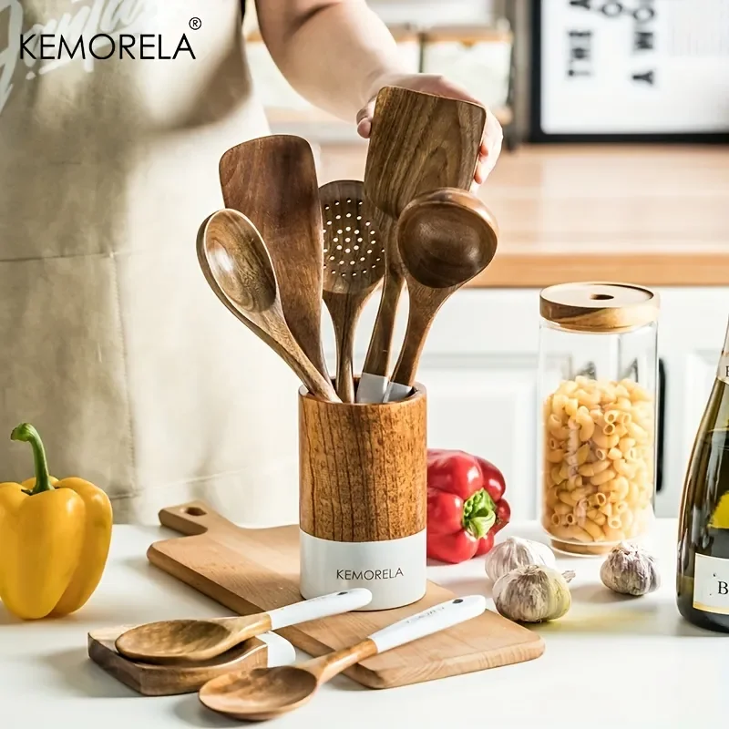 Spatula Utensils Kitchen Slotted And With Wooden For Utensils 9pcs Spoon Cooking Spoons Wooden Handmade Acacia Holder Rest
Spatula Utensils Kitchen Slotted And With Wooden For Utensils 9pcs Spoon Cooking Spoons Wooden Handmade Acacia Holder Rest