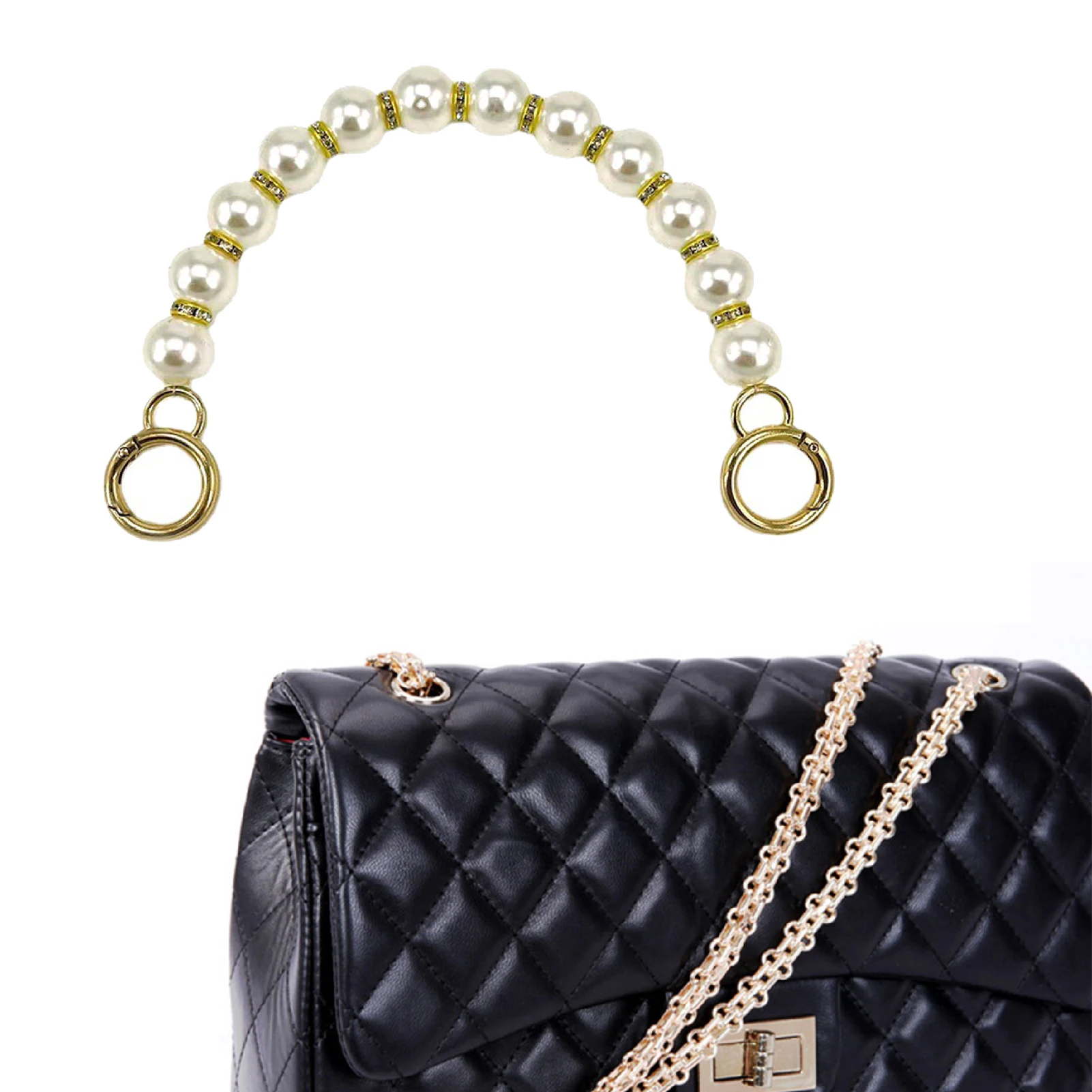 Imitation Pearl Chain For Bag Short Bead Handle Strap ReplacementBag Charms Accessories For Women Handbag Purse Clutch Shoulder
Imitation Pearl Chain For Bag Short Bead Handle Strap ReplacementBag Charms Accessories For Women Handbag Purse Clutch Shoulder
