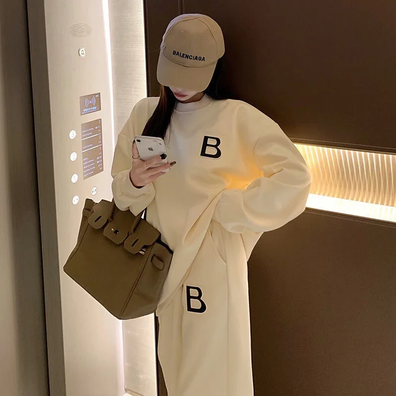 Women 2 Piece Sets Tracksuit Letters Print Casual Solid Long Sleeve Hoodie Sweatshirts Female Ins Oversized Trouser Suits NTZ177
Women 2 Piece Sets Tracksuit Letters Print Casual Solid Long Sleeve Hoodie Sweatshirts Female Ins Oversized Trouser Suits NTZ177