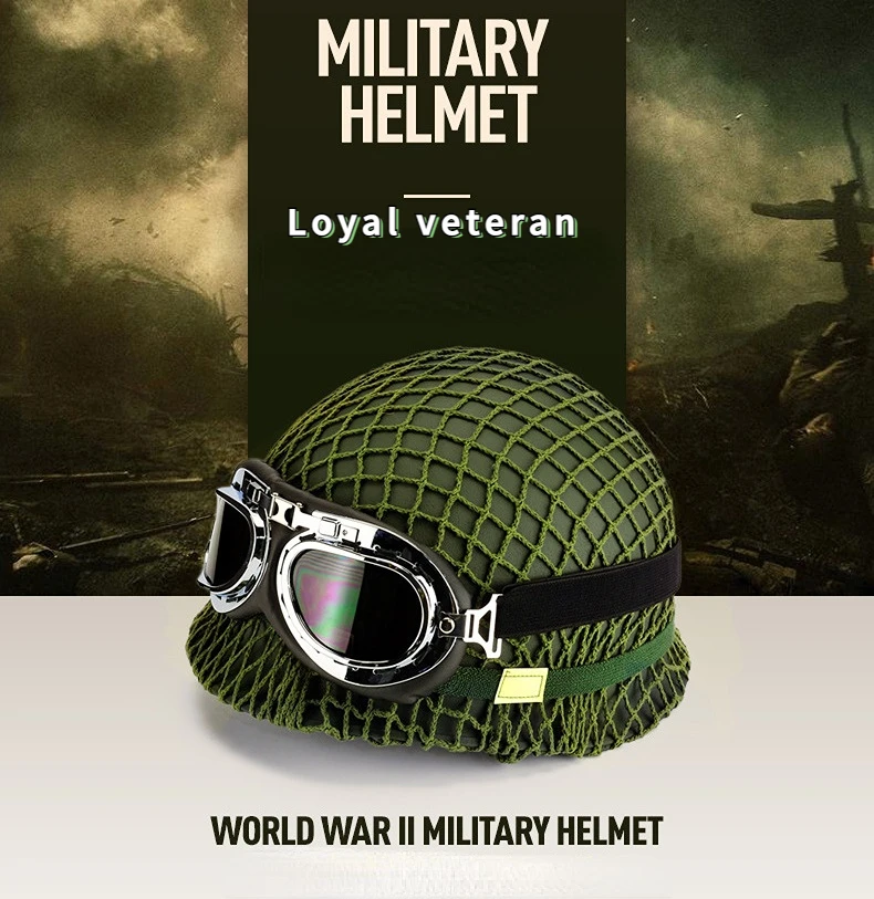 

M1 Double-layer Steel Helmet Anti-riot World War Ii Us Military Original Tactical Helmet Net Shield Military Fan Cs Field