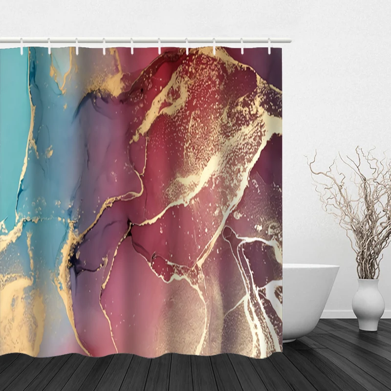 Modern Digital Printing, Hook Shower Curtain, Marble Texture Pattern Polyester Waterproof Bathroom Shower Bathroom Accessories
Modern Digital Printing, Hook Shower Curtain, Marble Texture Pattern Polyester Waterproof Bathroom Shower Bathroom Accessories