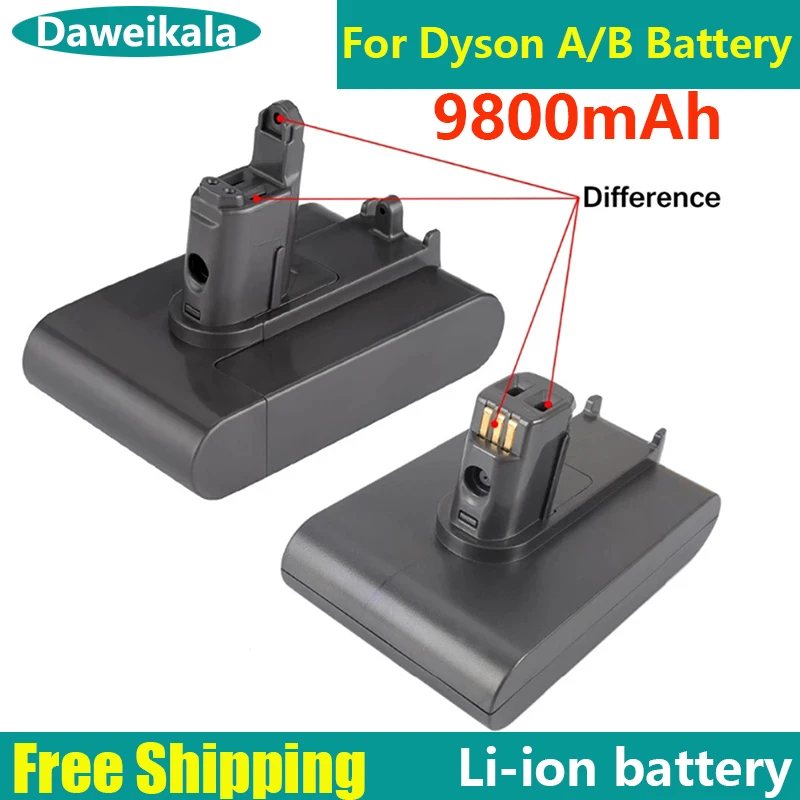 2023 New for Dyson 22.2V 9800mAh Type A/B Li-ion Vacuum Battery for Dyson DC35, DC45 DC31 DC34 DC44 DC31 Animal DC35 Animal
2023 New for Dyson 22.2V 9800mAh Type A/B Li-ion Vacuum Battery for Dyson DC35, DC45 DC31 DC34 DC44 DC31 Animal DC35 Animal