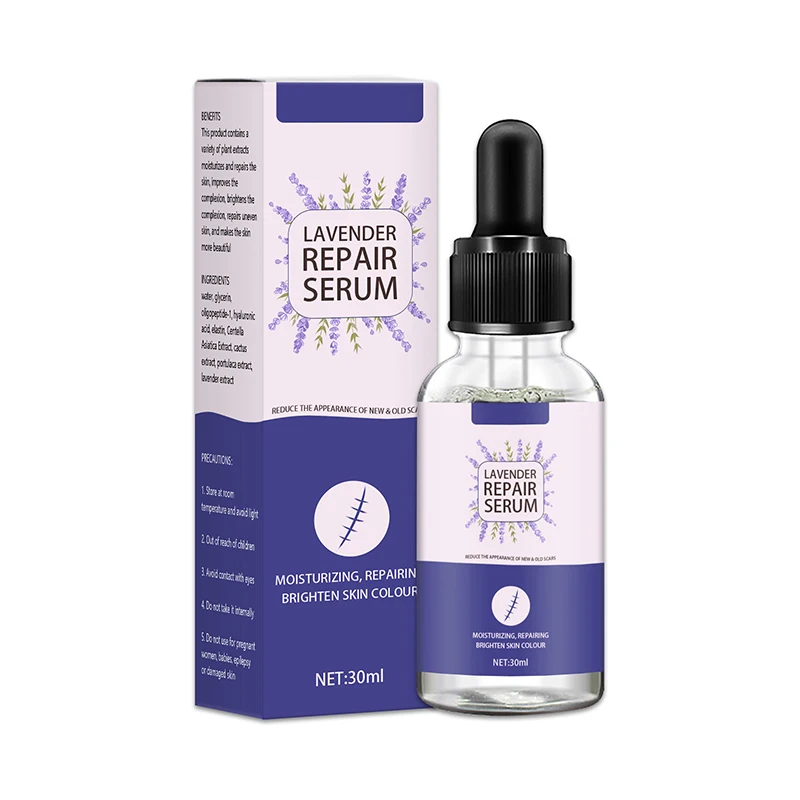 

30ml Lavender Face Serum for Acne Prone Sensitive Skin Lavender Repair Essence Scar Removal Scar Oil Skin Care Acne Serum