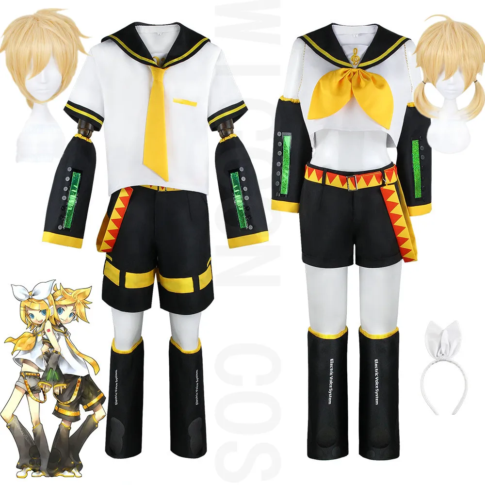 Anime cosplay costume Rin Len cosplay costume Halloween Party Uniform Yellow Wigs Christmas Gifts Tops+Shorts
Anime cosplay costume Rin Len cosplay costume Halloween Party Uniform Yellow Wigs Christmas Gifts Tops+Shorts