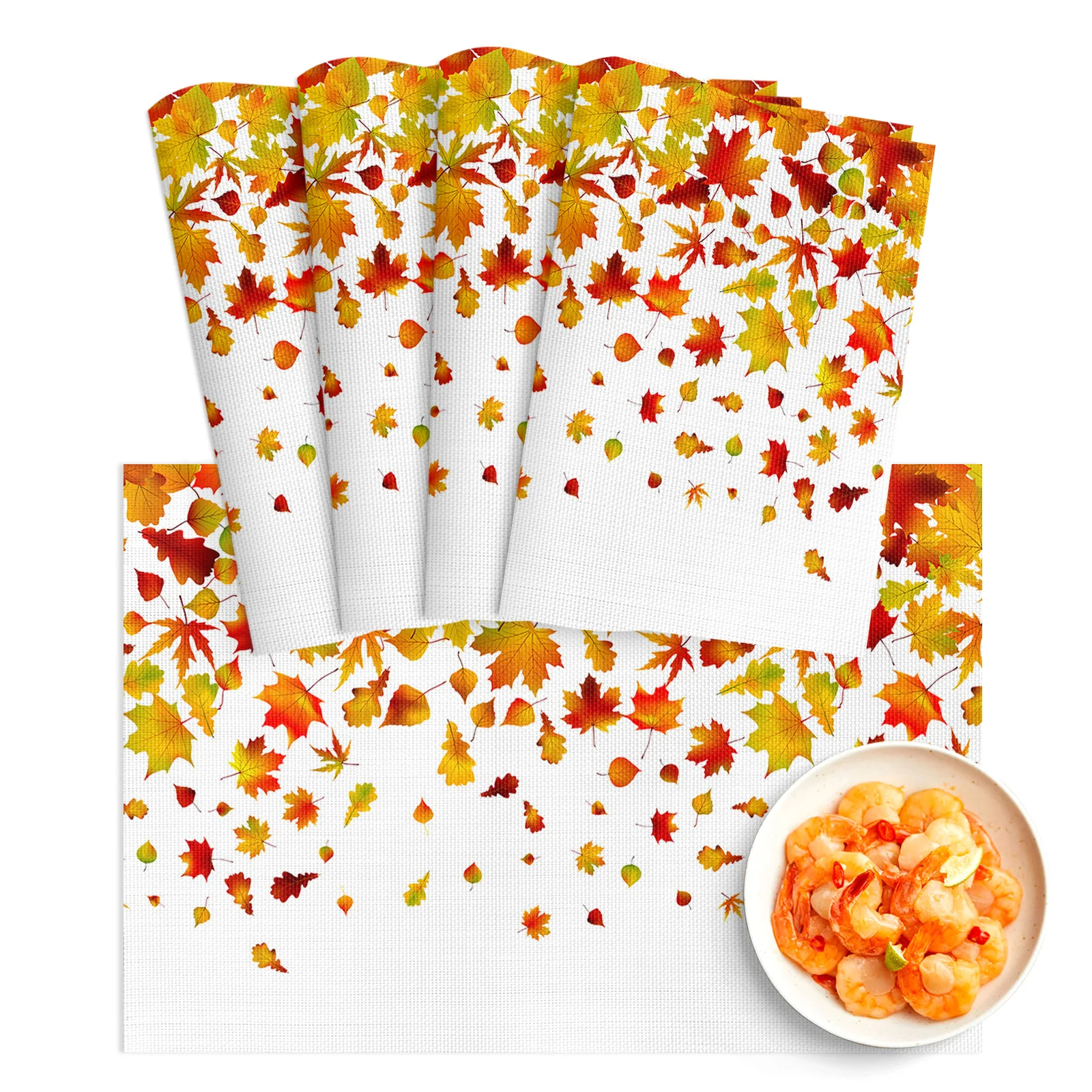 4/6pcs Placemat Autumn Maple Leaves Gradient Restaurant Kitchen Accessories PVC Durable Dining Table Mats Disc Bowl Coaster Pad
4/6pcs Placemat Autumn Maple Leaves Gradient Restaurant Kitchen Accessories PVC Durable Dining Table Mats Disc Bowl Coaster Pad