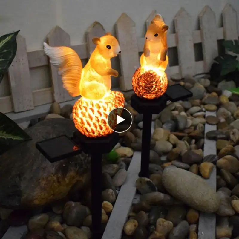 

Solar Energy Ambient Light Lawn Animal Solar Light Resin Squirrel Decorative Lights Decorate Lawn Lamp Atmosphere Led Led Light
