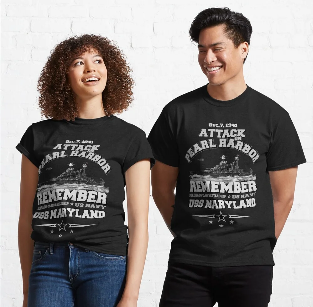 Attack on Pearl Harbor- USS BB-46 Maryland Battleship T Shirt New 100% Cotton Short Sleeve O-Neck T-shirt Casual Mens Top
Attack on Pearl Harbor- USS BB-46 Maryland Battleship T Shirt New 100% Cotton Short Sleeve O-Neck T-shirt Casual Mens Top