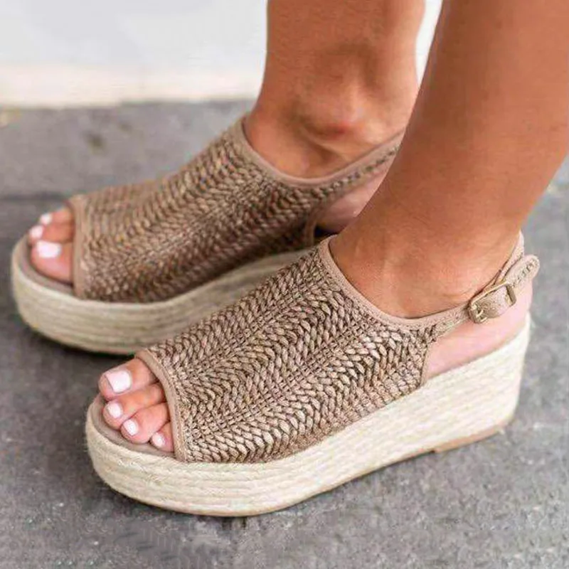 Miaoguan Summer Women Sandals Peep Toe Platform Sandals with 6CM Wedges Shoes Woman Sandals High Heels Thick Bottom Fish Mouth
Miaoguan Summer Women Sandals Peep Toe Platform Sandals with 6CM Wedges Shoes Woman Sandals High Heels Thick Bottom Fish Mouth