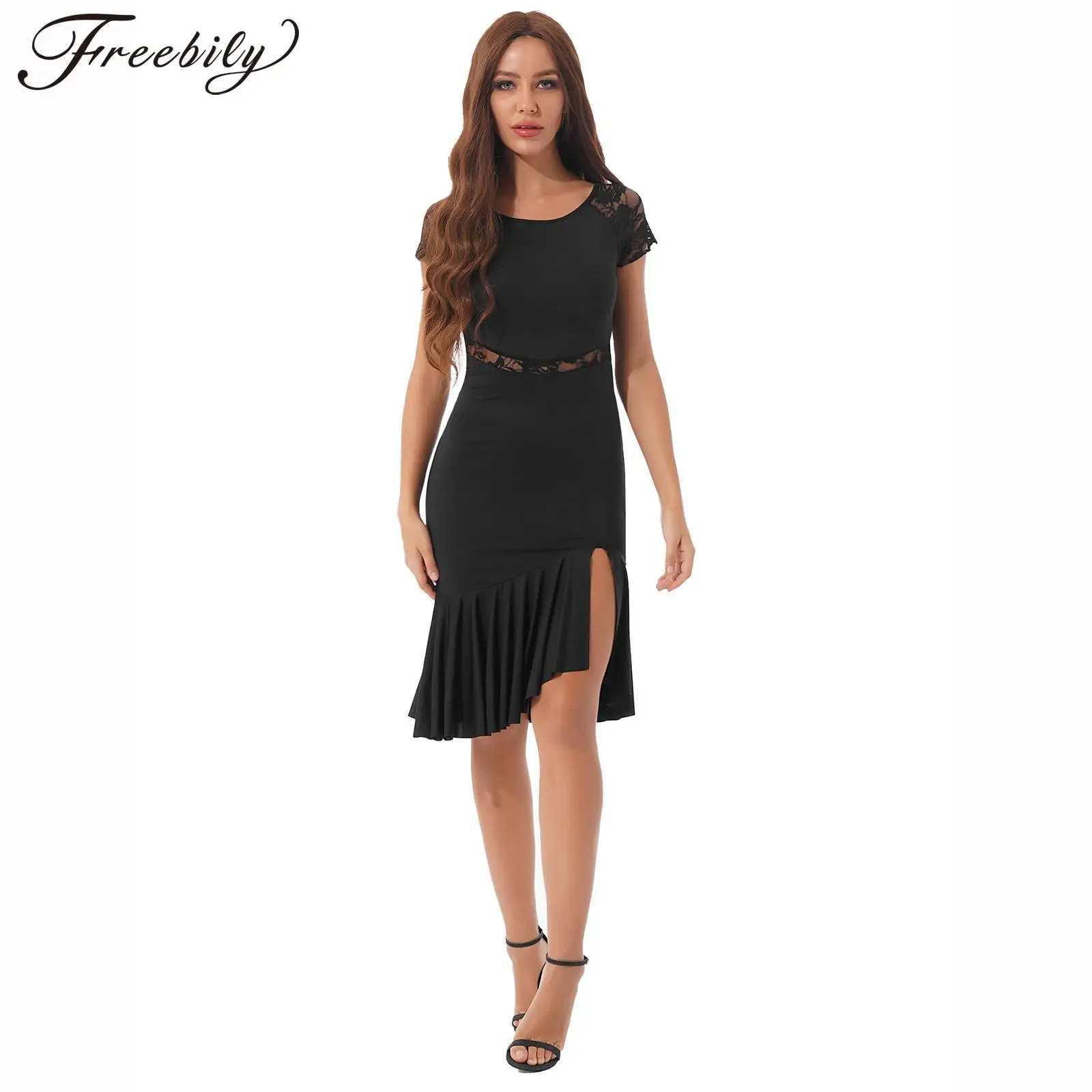 Women Floral Lace Patchwork Latin Dance Dress Performance Ballroom Dancewear Lyrical Modern Contemporary Dance Costumes
Women Floral Lace Patchwork Latin Dance Dress Performance Ballroom Dancewear Lyrical Modern Contemporary Dance Costumes