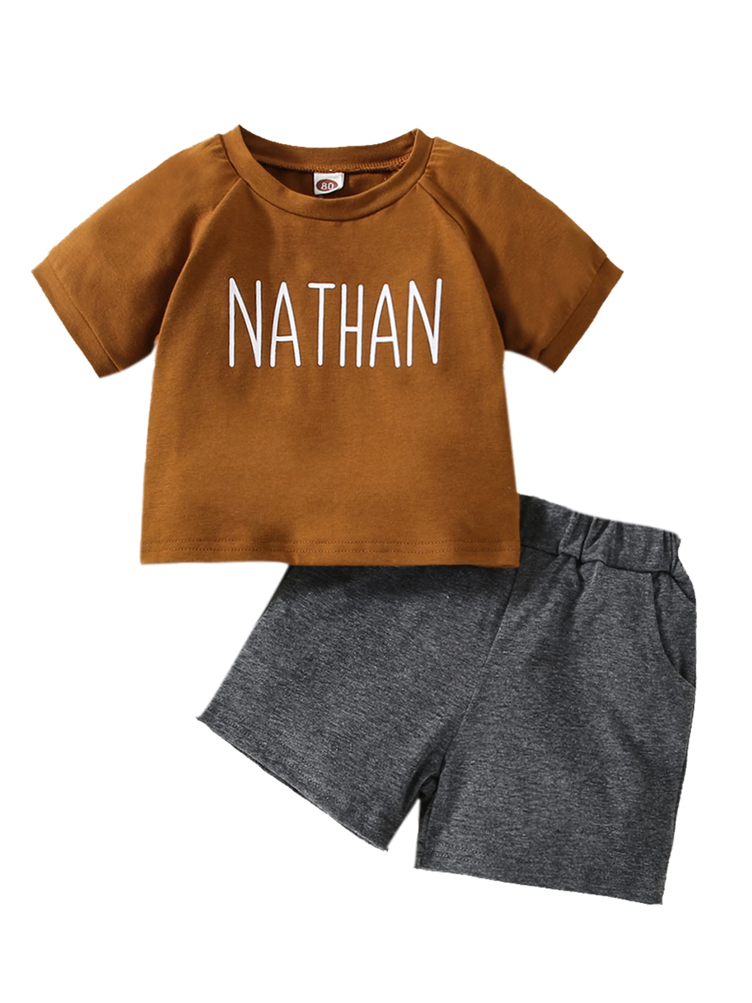 2 шт., Однотонная футболка с коротким рукавом и круглым вырезом 
2 шт., Однотонная футболка с коротким рукавом и круглым вырезом