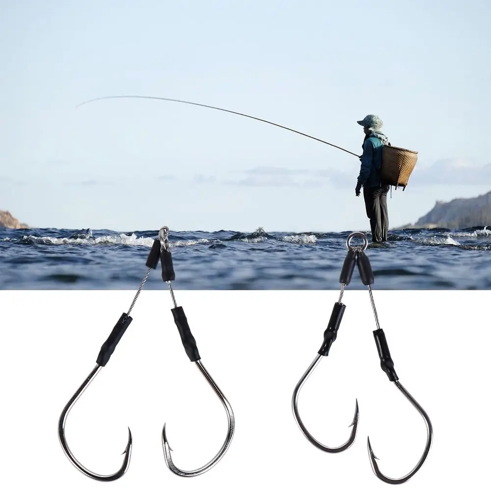 Double Barbed Assist Hooks Carbon Stainless Wire Jig Lure Hooks Fishing Accessories
Double Barbed Assist Hooks Carbon Stainless Wire Jig Lure Hooks Fishing Accessories