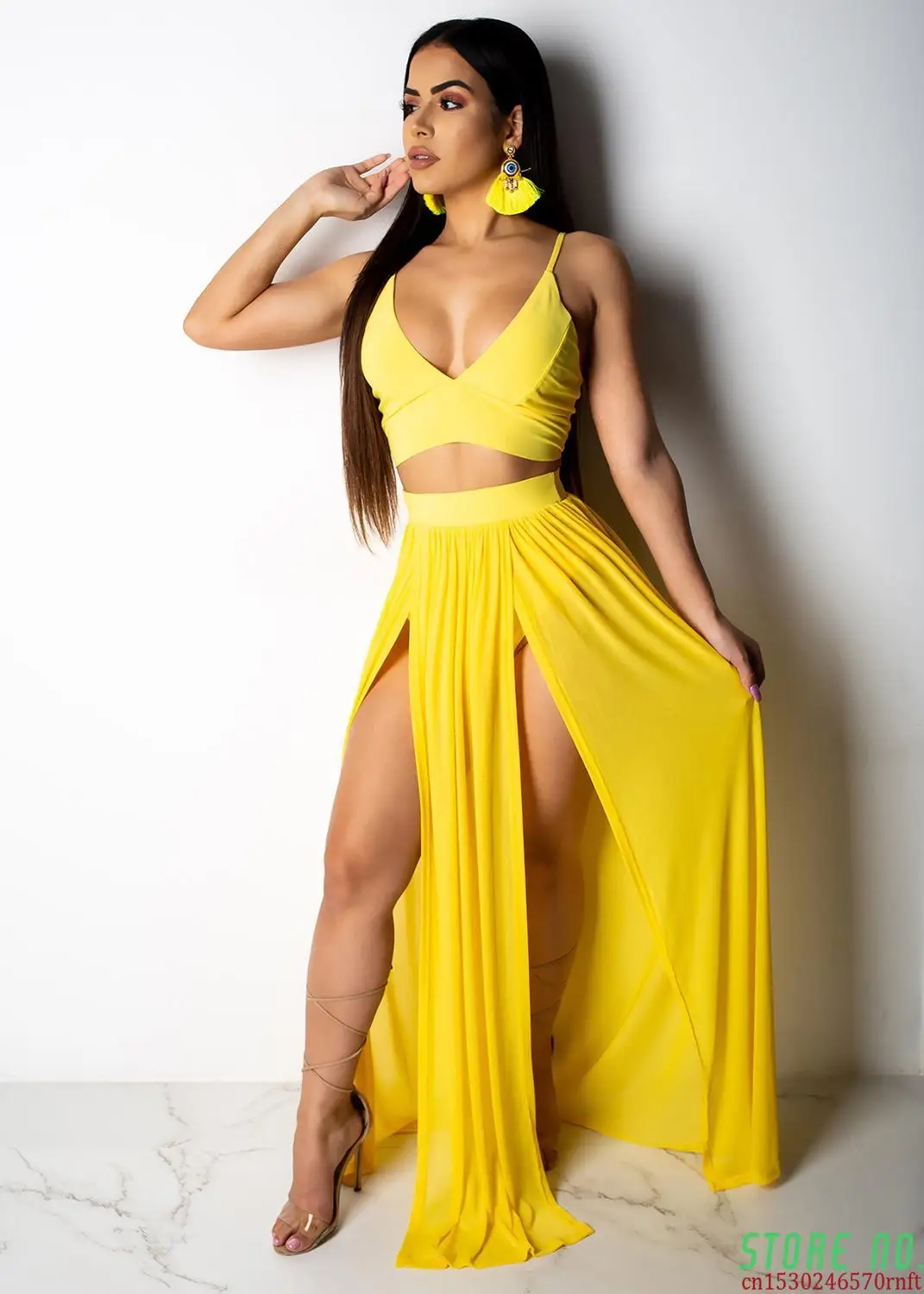 Женское платье, Летний Пляжный топ с глубоким вырезом и длинная юбка, укороченный комплект из двух предметов, одежда для клубной вечеринки, ...
Женское платье, Летний Пляжный топ с глубоким вырезом и длинная юбка, укороченный комплект из двух предметов, одежда для клубной вечеринки, ...