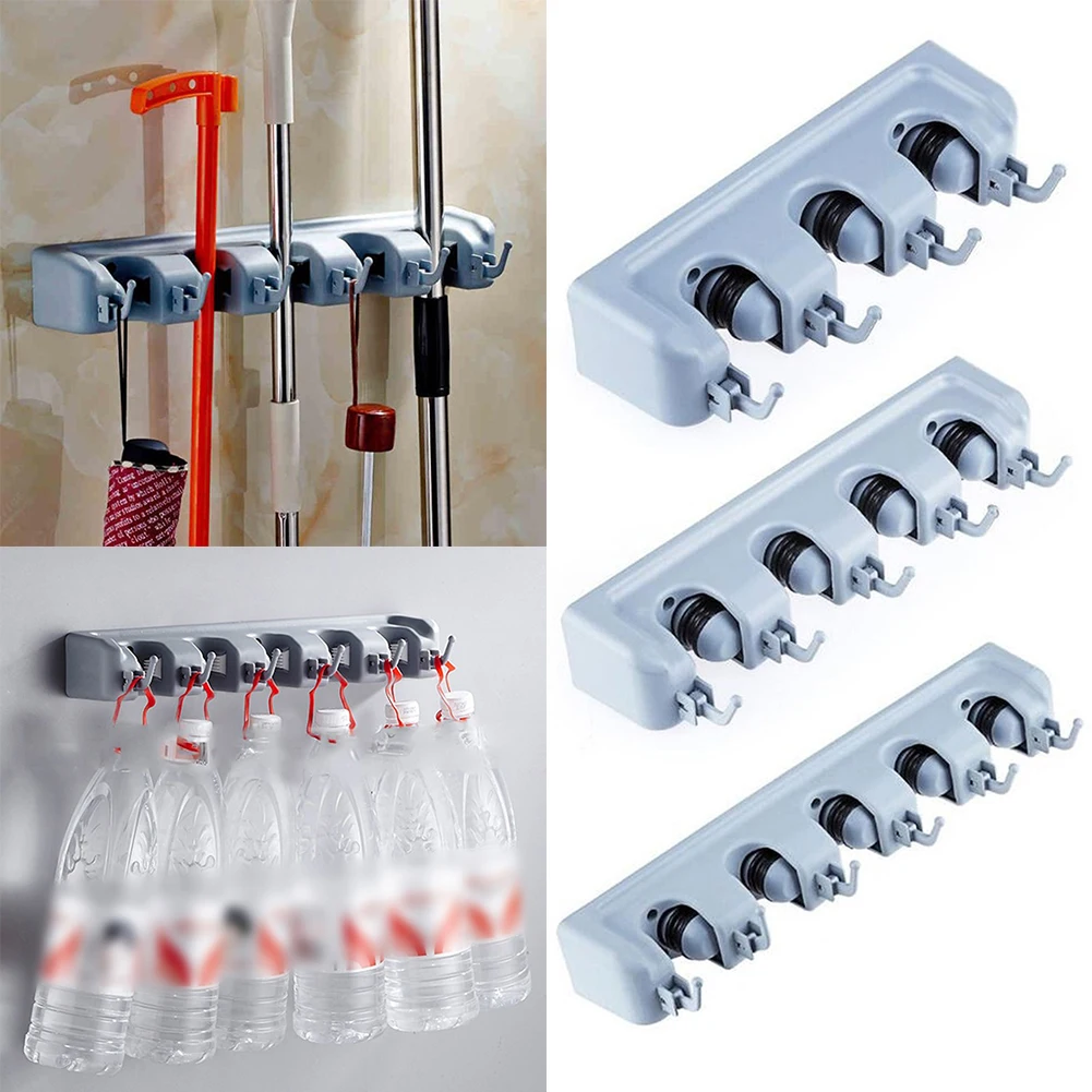 Wall Mounted 3/4/5 Hooks Kitchen Shelf Storage Holder For Mop Brush Broom Mops Hanger Organizer Bathroom Kitchen Storage Rack
Wall Mounted 3/4/5 Hooks Kitchen Shelf Storage Holder For Mop Brush Broom Mops Hanger Organizer Bathroom Kitchen Storage Rack