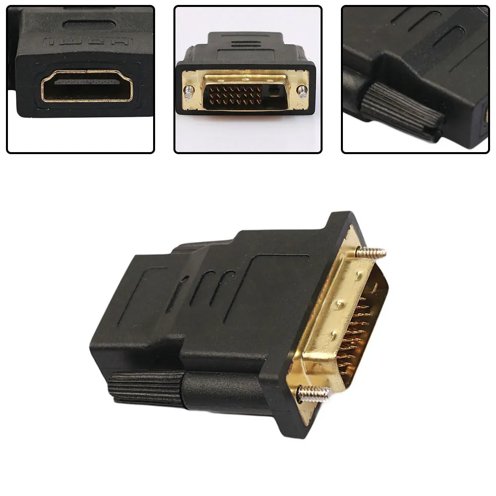 DVI-D Male (24 + 1 Pin) To HDMI-совместимый адаптер монитор HDTV Gold Connector Male To HDMI-совместимый Female Adapter
DVI-D Male (24 + 1 Pin) To HDMI-совместимый адаптер монитор HDTV Gold Connector Male To HDMI-совместимый Female Adapter