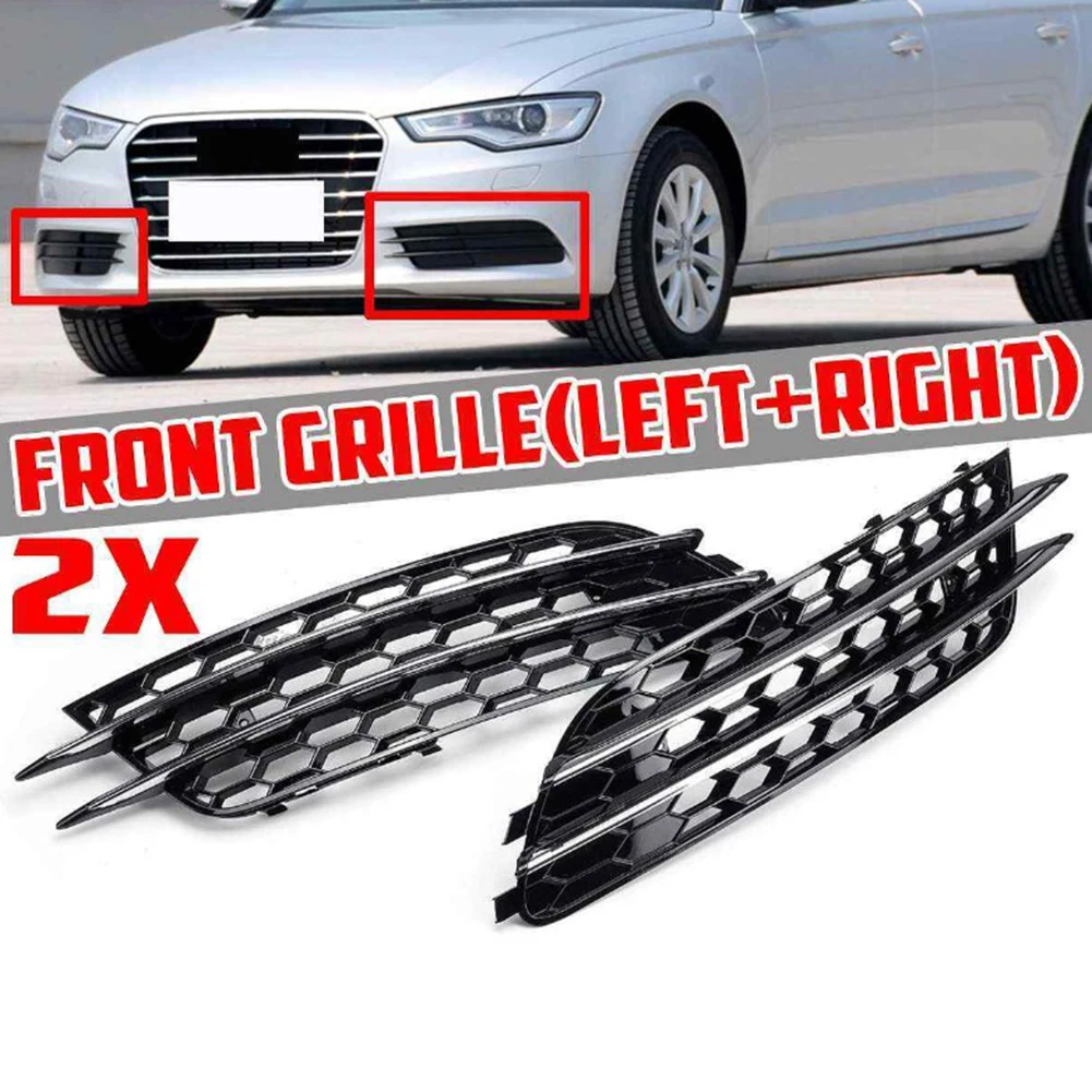 2 PCS/set ABS Black Front Left & Right Bar Fog Lamp Grille For A6 C7 Sedan 2012-2015 #4G0807681,4G0807682
2 PCS/set ABS Black Front Left & Right Bar Fog Lamp Grille For A6 C7 Sedan 2012-2015 #4G0807681,4G0807682