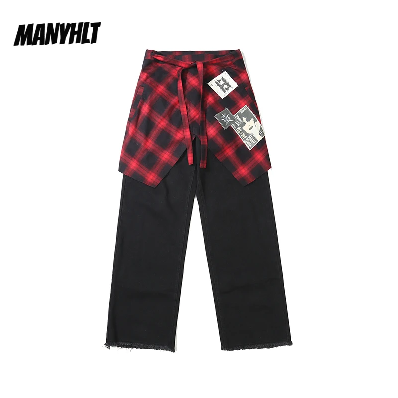 Рубашка мужская из двух предметов в стиле хип-хоп, клетчатые джинсовые брюки в стиле пэчворк, прямая уличная одежда в стиле Харадзюку, брюки ...
Рубашка мужская из двух предметов в стиле хип-хоп, клетчатые джинсовые брюки в стиле пэчворк, прямая уличная одежда в стиле Харадзюку, брюки ...