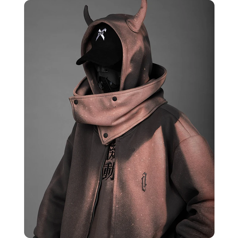 Unisex Sweatshirt Bullhorn Little Devil Hooded Sweater Casual Cardigan Long-Sleeved Men'S Clothing Harajuku High Street Oversize
Unisex Sweatshirt Bullhorn Little Devil Hooded Sweater Casual Cardigan Long-Sleeved Men'S Clothing Harajuku High Street Oversize