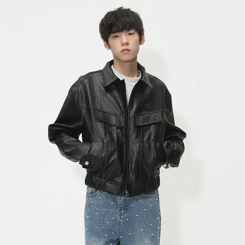 SYUHGFA Short Jacket Pu Leather Niche Design Trend Men's 2023 Autumn New Long Sleeve Casual Coat Korean Street Fashion Cardigan
SYUHGFA Short Jacket Pu Leather Niche Design Trend Men's 2023 Autumn New Long Sleeve Casual Coat Korean Street Fashion Cardigan