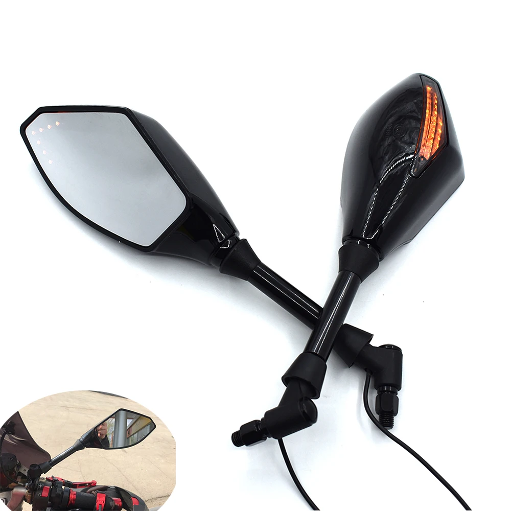 Universal 10mm Motorcycle Rearview Mirrors With LED Turn Signal Integrated for Honda CBR600RR CBR1000RR CBR929RR CBR954RR
Universal 10mm Motorcycle Rearview Mirrors With LED Turn Signal Integrated for Honda CBR600RR CBR1000RR CBR929RR CBR954RR