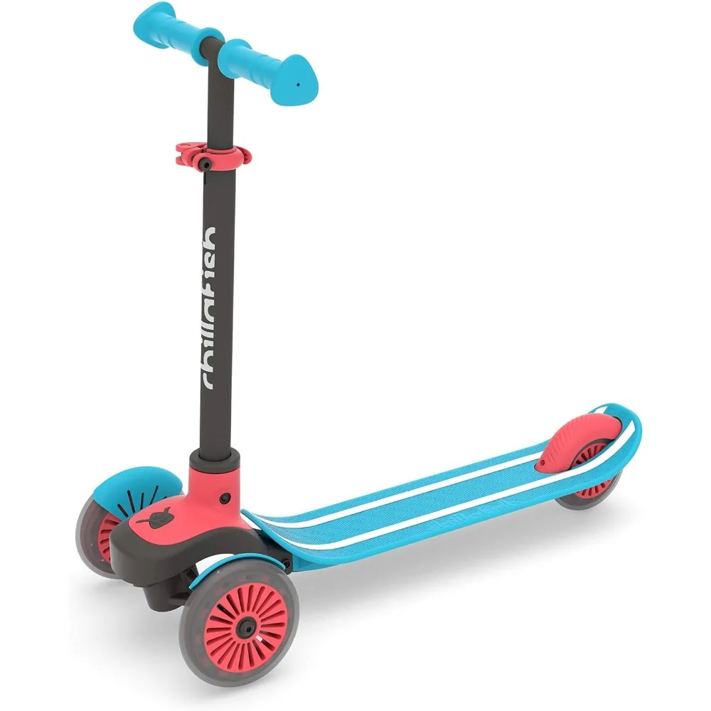 3-Wheel Lean-to-Steer Scooter with twintip Antislip Deck and Integrated Brake,Comfy handgrips, for All Ages 3 and up, Blue 
3-Wheel Lean-to-Steer Scooter with twintip Antislip Deck and Integrated Brake,Comfy handgrips, for All Ages 3 and up, Blue