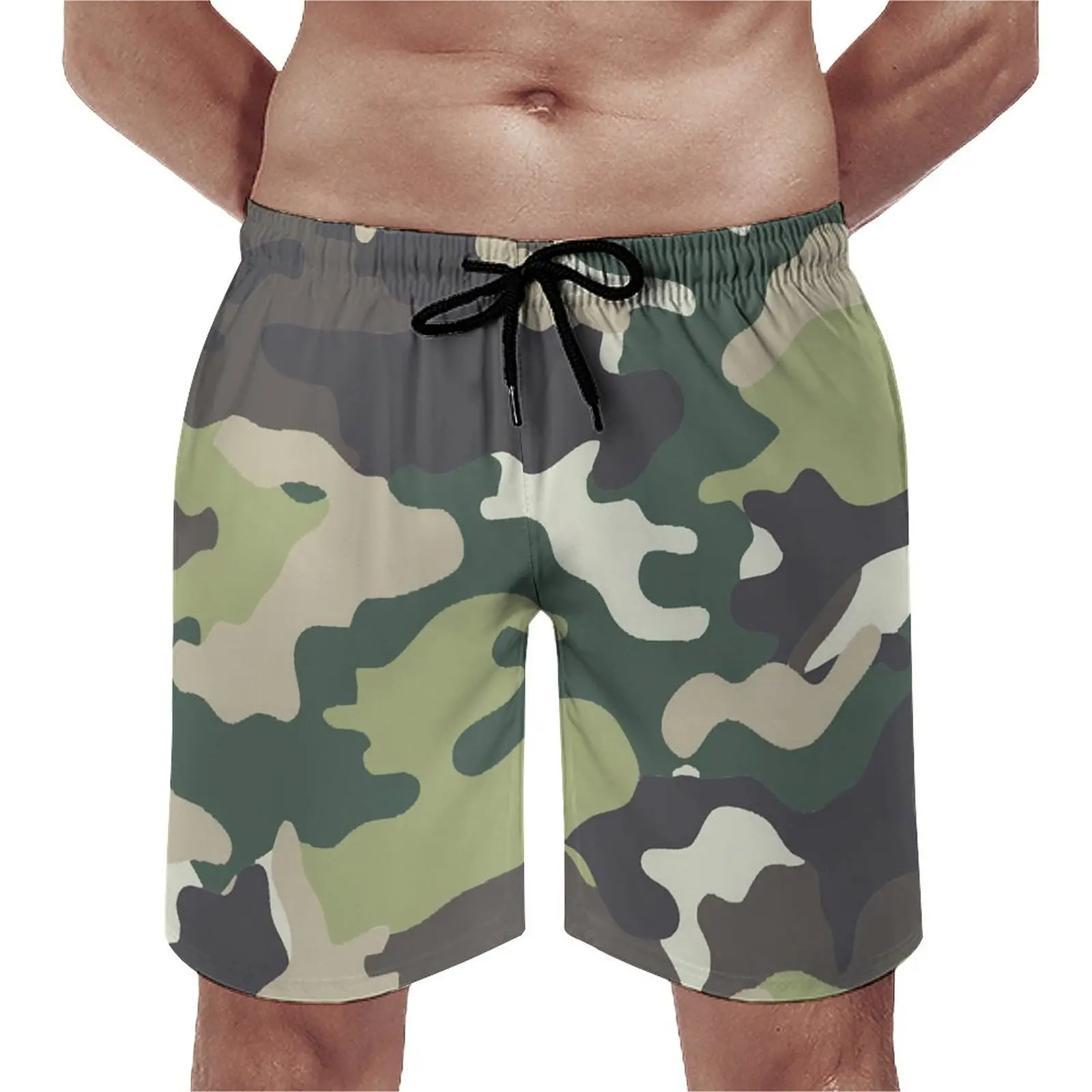 

Board Shorts Camo Print Funny Swim Trunks Multi Camouflage Males Fast Dry Surfing Hot Plus Size Board Short Pants