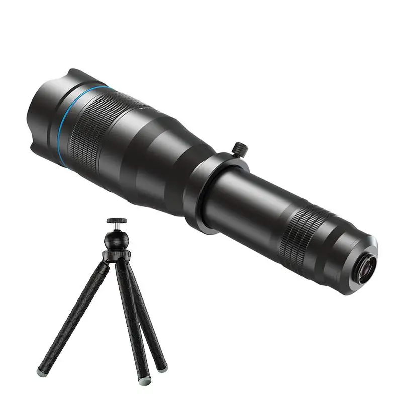 HD 60X Super Telephoto Zoom Monocular Mobile Phone Camera Lens Telescope Lens With Metal Extendable Tripod For All Smartphone
HD 60X Super Telephoto Zoom Monocular Mobile Phone Camera Lens Telescope Lens With Metal Extendable Tripod For All Smartphone