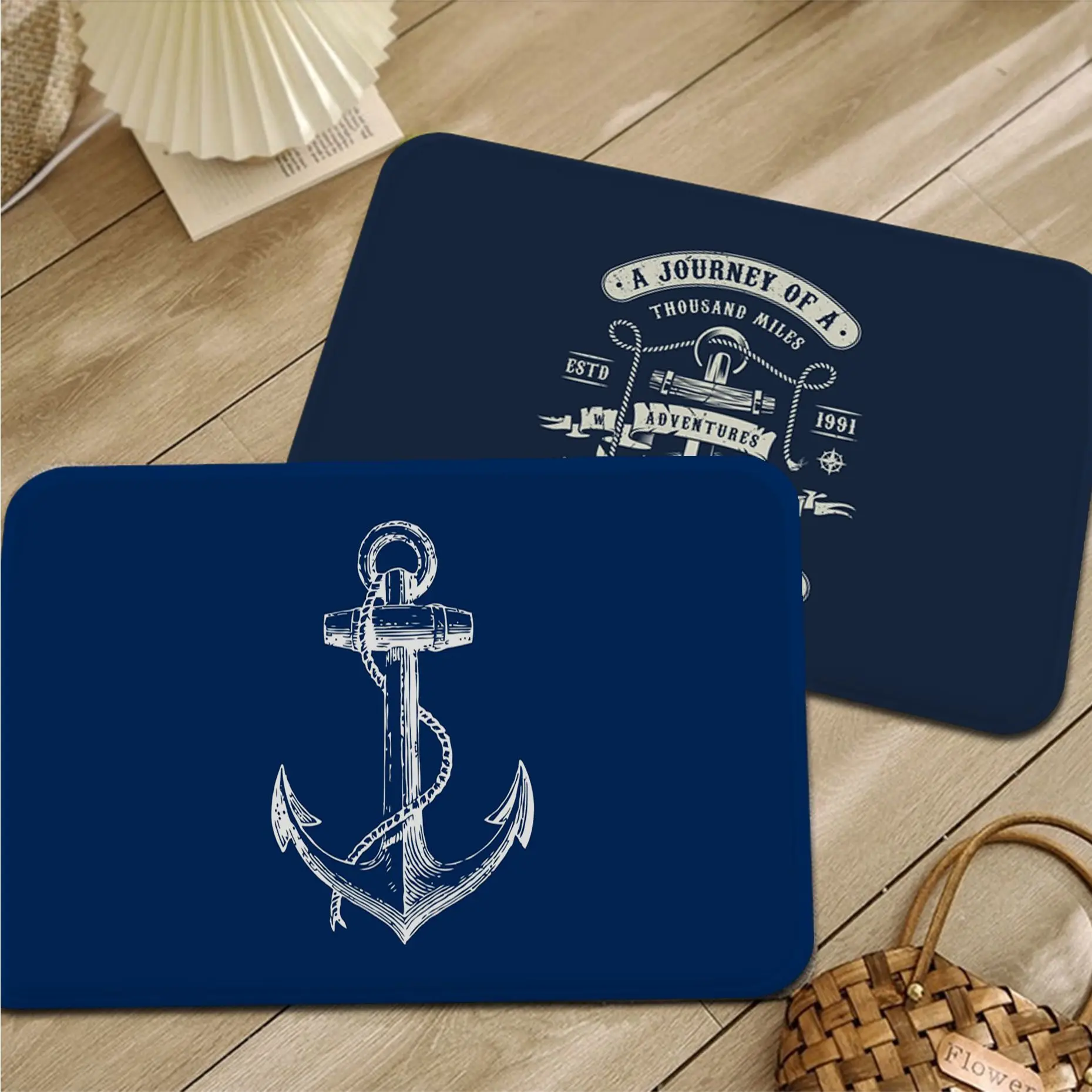 Dark blue anchor Bath Mat Retro Multiple Choice Living Room Kitchen Rug Non-Slip Toilet Rug
Dark blue anchor Bath Mat Retro Multiple Choice Living Room Kitchen Rug Non-Slip Toilet Rug
