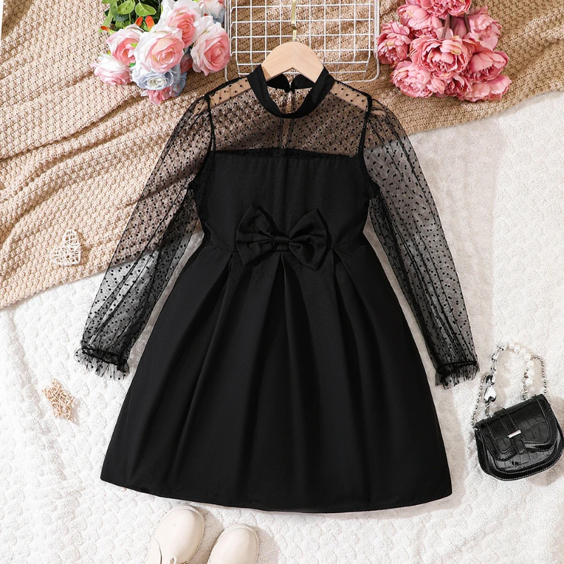 Girls' Long-sleeved Dress CuHK Children's New Spring and Autumn Gauze Bow Dress for Girls Ropa De Niña Girls Clothes
Girls' Long-sleeved Dress CuHK Children's New Spring and Autumn Gauze Bow Dress for Girls Ropa De Niña Girls Clothes