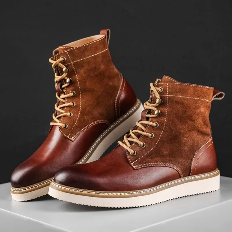 Men Boots Spring Autumn New Fashion Shoes Men Casual Boots Men New High Quality Genuine Leather Comfy outdoor Men's Boots
Men Boots Spring Autumn New Fashion Shoes Men Casual Boots Men New High Quality Genuine Leather Comfy outdoor Men's Boots