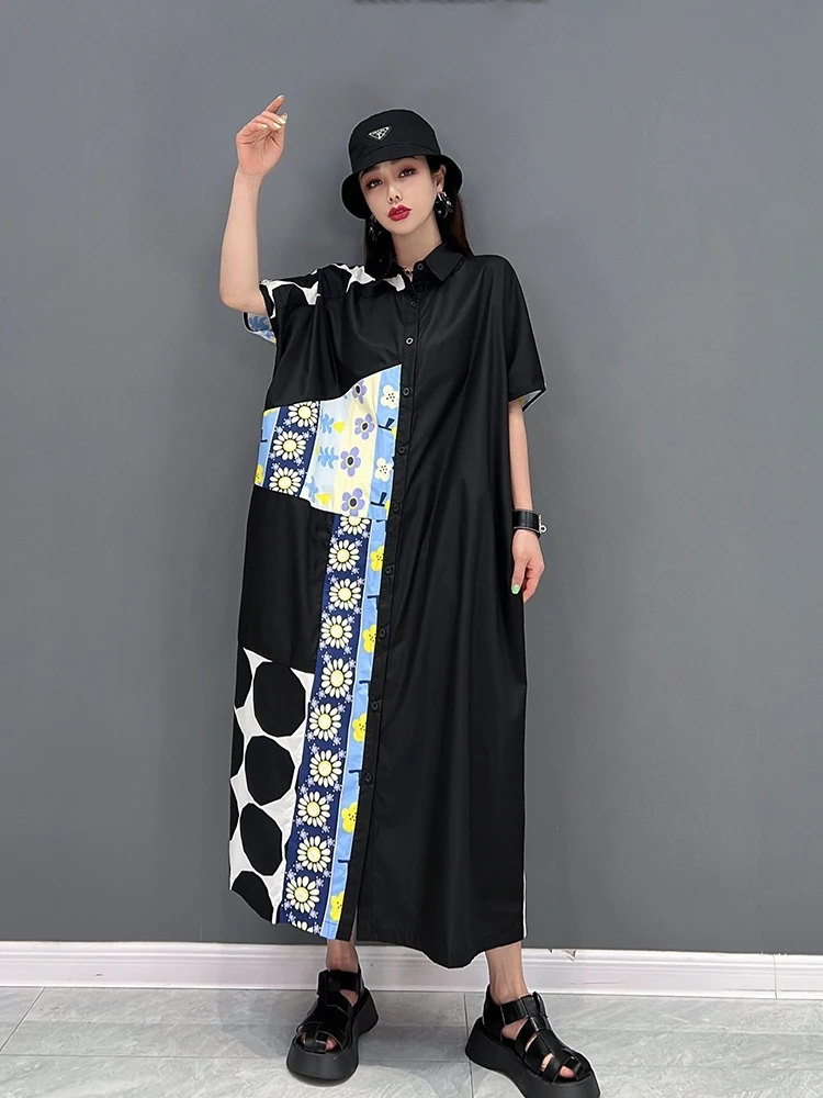 SuperAen 2022 Summer New Fashion Casual Cotton/Hemp Short Sleeve Printing Shirt Loose Oversized Dresses for Women
SuperAen 2022 Summer New Fashion Casual Cotton/Hemp Short Sleeve Printing Shirt Loose Oversized Dresses for Women