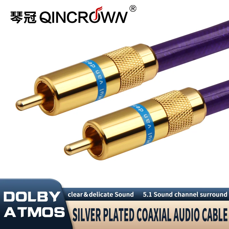 RCA Digital Coaxial Audio Cable HiFi OFC Silver Plated 75Ω TV Speaker Amplifier DVD BD Player Audio Interface SPDIF Coaxial Line
RCA Digital Coaxial Audio Cable HiFi OFC Silver Plated 75Ω TV Speaker Amplifier DVD BD Player Audio Interface SPDIF Coaxial Line