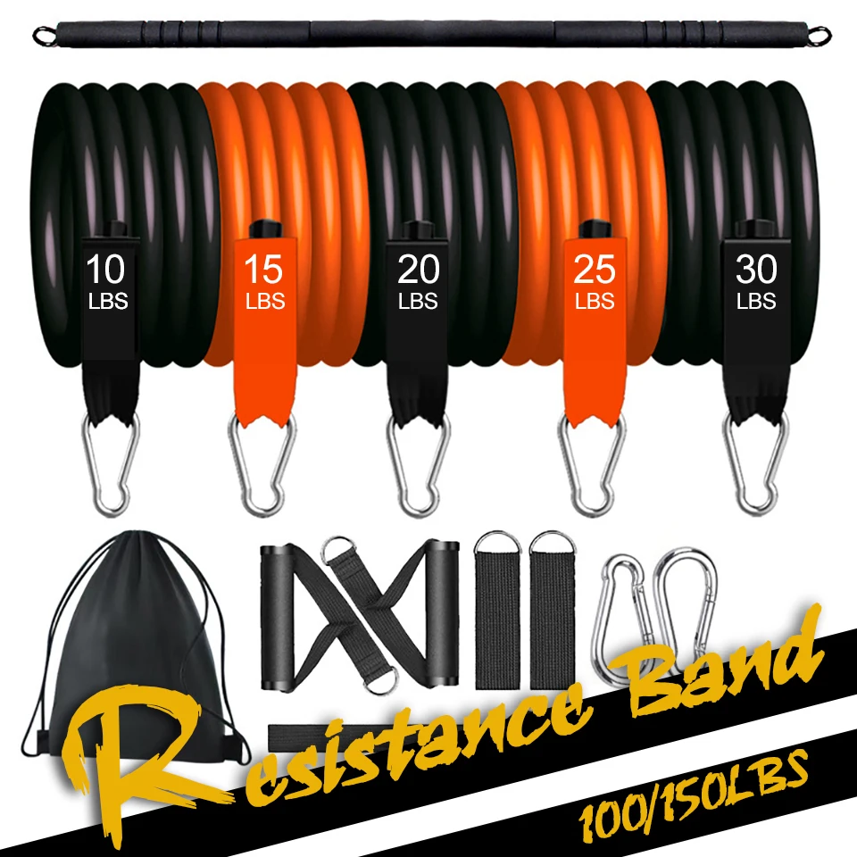GOBYGO 100/150LBS Resistance Bands Set Training Elastic Bands Gym Workouts Fitness Bodybuilding Strength Pilates Stick Women Men
GOBYGO 100/150LBS Resistance Bands Set Training Elastic Bands Gym Workouts Fitness Bodybuilding Strength Pilates Stick Women Men