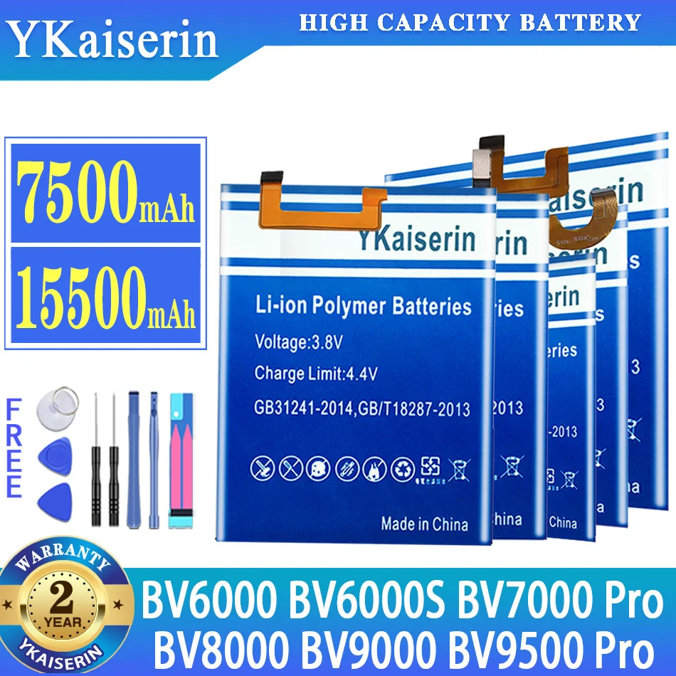 

YKaiserin Battery for Blackview BV6000 BV6000S BV7000 BV8000 BV9000 BV9500 (BV7000 BV8000 BV9000 BV9500 Pro) Batteria