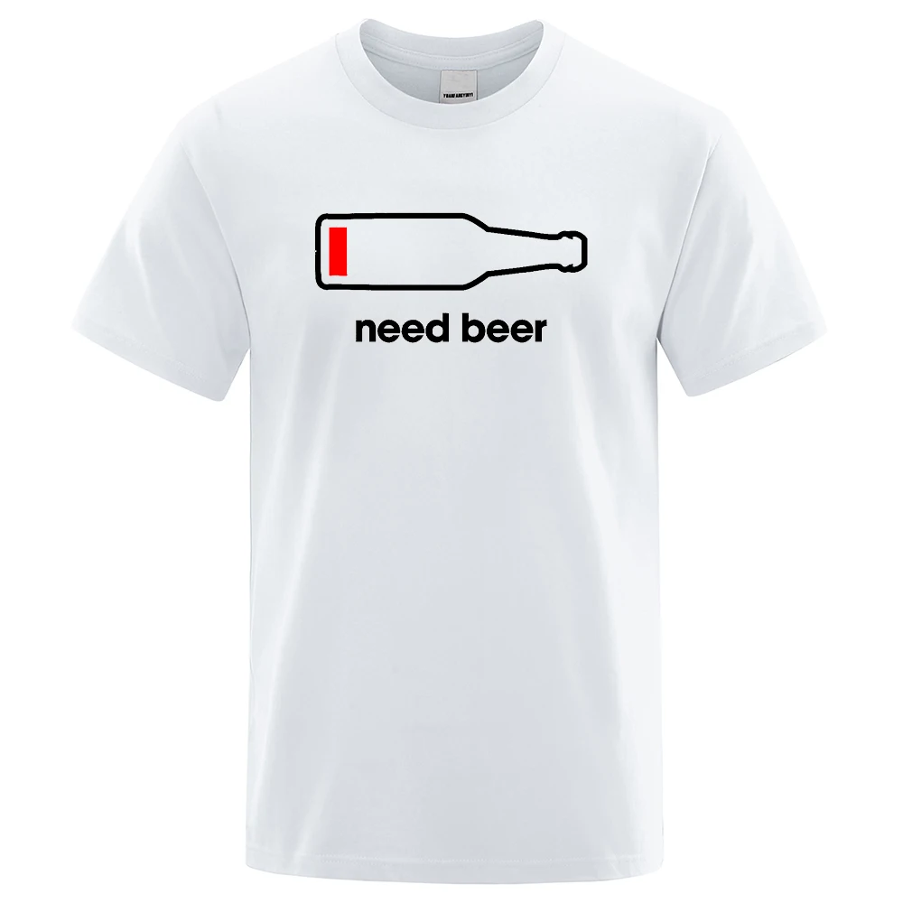 Summer Men's Need Beer Funny Print Casual T-shirt Male Pure Cotton Regular Short Sleeve T-shirts Top Man Tees Streetwear 5 Color
Summer Men's Need Beer Funny Print Casual T-shirt Male Pure Cotton Regular Short Sleeve T-shirts Top Man Tees Streetwear 5 Color