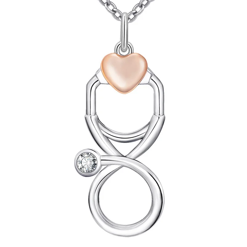 Xiaojing 100% 925 Sterling Silver Love Heart Stethoscope Chain Pendant&necklace Diy Fashion Jewelry Making For Women Gifts 2019
Xiaojing 100% 925 Sterling Silver Love Heart Stethoscope Chain Pendant&necklace Diy Fashion Jewelry Making For Women Gifts 2019